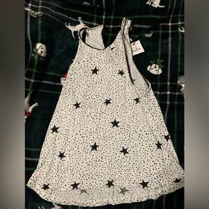 White Sleeveless Star Print shirt